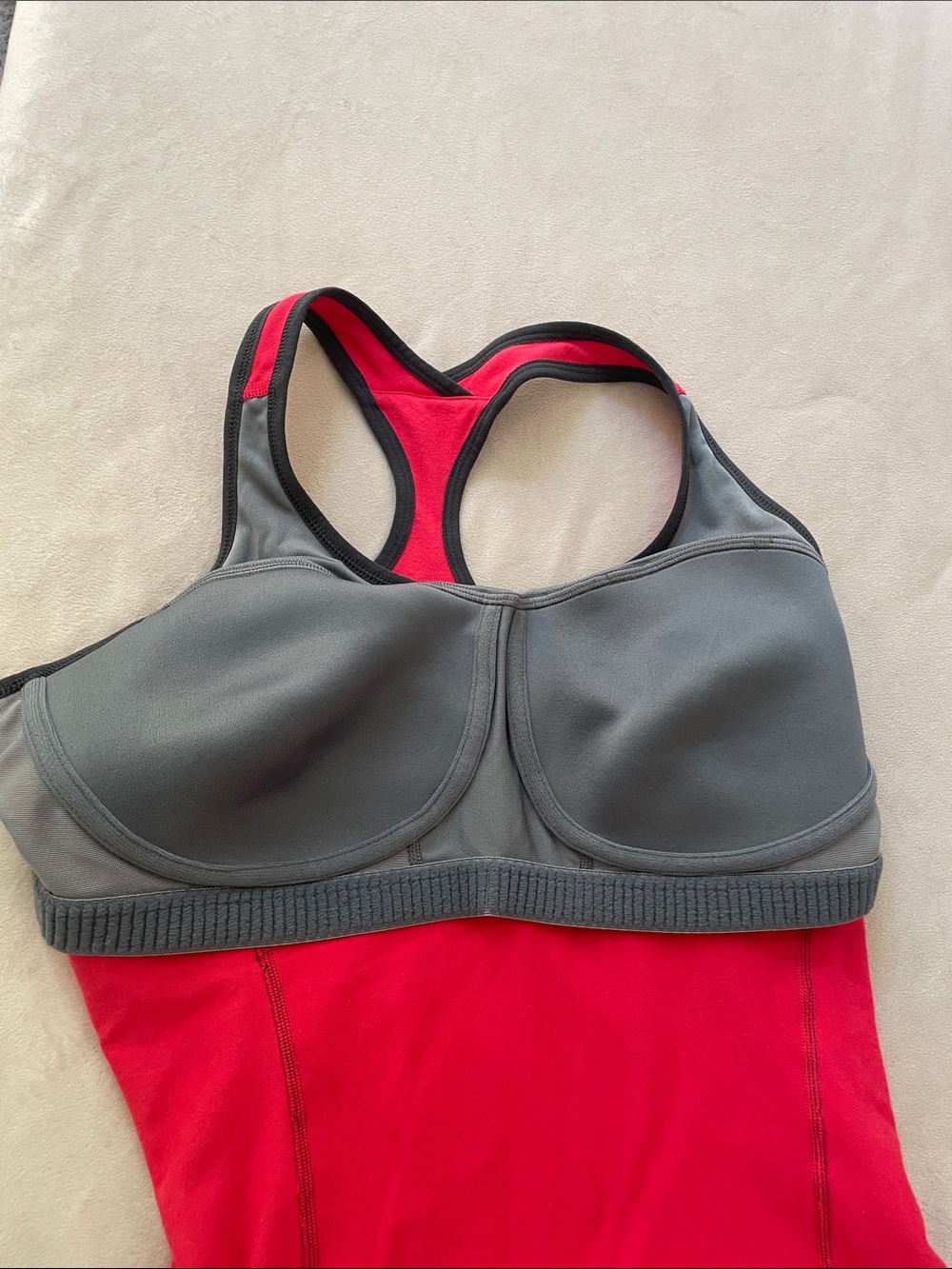 Nike Pink Racerback Tank Top with Black Trim - Picture 6 of 10